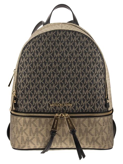 michael michael kors medium rhea color-block fabric backpack|mk rhea medium backpack.